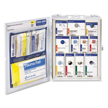 First Aid Only™ Ansi 2015 Smartcompliance Food Service Cabinet W-o Medication, 25 People, 94 Pieces, Metal Case freeshipping - TVN Wholesale